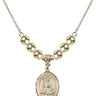 Saint Walburga Crystal Necklace | 3/4 inch | 6mm Beads _x0014_  14kt Gold Filled
