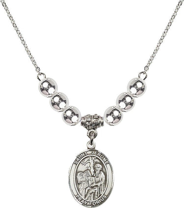 Saint Jerome Crystal Necklace | 3/4 inch | 6mm Beads | N32-8135