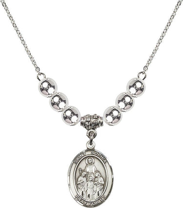 Saint Sophia Crystal Necklace | 3/4 inch | 6mm Beads | N32-8136