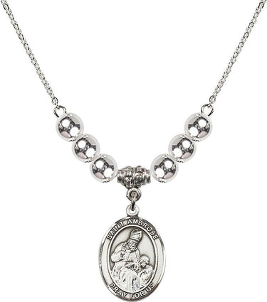 Saint Ambrose Crystal Necklace | 3/4 inch | 6mm Beads | N32-8137