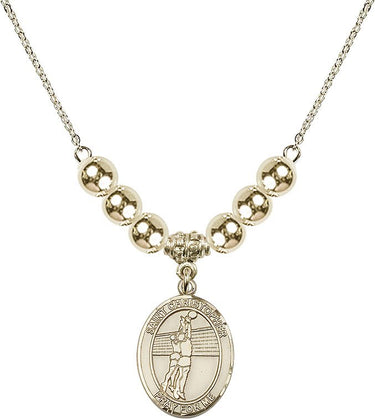 Collar de cristal de voleibol San Cristóbal | 1,9 cm | Cuentas de 6 mm