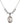 Saint Christopher Crystal Necklace | 3/4 inch | 6mm Beads _x0014_  Sterling Silver