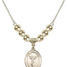 Saint Christopher Crystal Necklace | 3/4 inch | 6mm Beads _x0014_  14kt Gold Filled