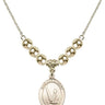 Saint Christopher Crystal Necklace | 3/4 inch | 6mm Beads _x0014_  14kt Gold Filled