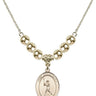 Saint Christopher Crystal Necklace | 3/4 inch | 6mm Beads _x0014_  14kt Gold Filled