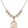 Saint Christopher Crystal Necklace | 3/4 inch | 6mm Beads _x0014_  14kt Gold Filled