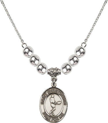 Collar de tenis de cristal de San Cristóbal | 1,9 cm | Cuentas de 6 mm | N32-8156
