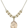 Saint Christopher Crystal Necklace | 3/4 inch | 6mm Beads _x0014_  14kt Gold Filled