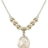 Saint Sebastian Crystal Necklace | 3/4 inch | 6mm Beads _x0014_  14kt Gold Filled