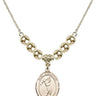 Saint Sebastian Crystal Necklace | 3/4 inch | 6mm Beads _x0014_  14kt Gold Filled