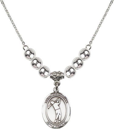 Collar de cristal de golf de San Sebastián | 1,9 cm | Cuentas de 6 mm | N32-8162