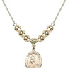 Saint Sebastian Crystal Necklace | 3/4 inch | 6mm Beads _x0014_  14kt Gold Filled