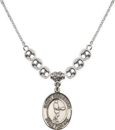 Collar de tenis de cristal de San Sebastián | 1,9 cm | Cuentas de 6 mm | N32-8166