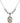 Saint Sebastian Crystal Necklace | 3/4 inch | 6mm Beads _x0014_  Sterling Silver