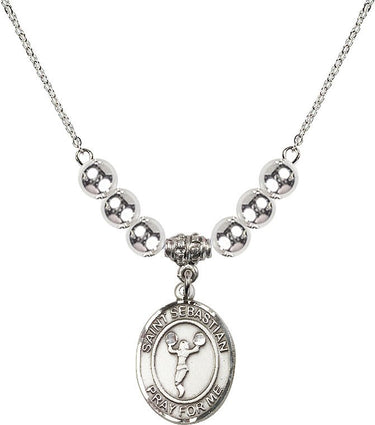 Collar de cristal de porrista de San Sebastián | 1,9 cm | Cuentas de 6 mm | N32-8170