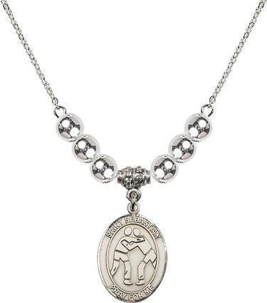 Collar de Cristal San Sebastián de Lucha Libre | 1,9 cm | Cuentas de 6 mm | N32-8171