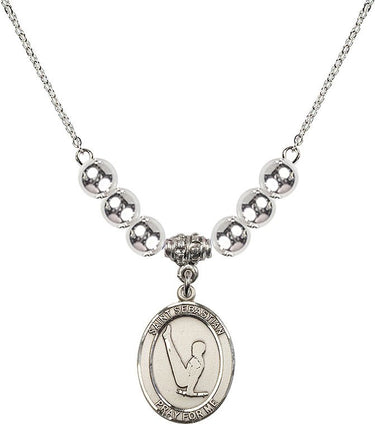 Collar de Gimnasia de Cristal de San Sebastián | 1,9 cm | Cuentas de 6 mm | N32-8172