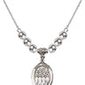 Saint Cecilia Crystal Necklace | 3/4 inch | 6mm Beads _x0014_  Sterling Silver