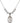 Saint Rita of Cascia Crystal Necklace | 3/4 inch | 6mm Beads _x0014_  Sterling Silver