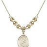 Saint Christopher Crystal Necklace | 3/4 inch | 6mm Beads _x0014_  14kt Gold Filled