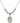 Saint Christopher Crystal Necklace | 3/4 inch | 6mm Beads _x0014_  Sterling Silver