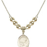 Saint Sebastian Crystal Necklace | 3/4 inch | 6mm Beads _x0014_  14kt Gold Filled