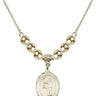 Saint Sebastian Crystal Necklace | 3/4 inch | 6mm Beads _x0014_  14kt Gold Filled