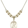 Saint Sebastian Crystal Necklace | 3/4 inch | 6mm Beads _x0014_  14kt Gold Filled