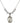 Saint Christopher Crystal Necklace | 3/4 inch | 6mm Beads _x0014_  Sterling Silver