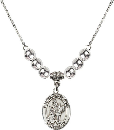 Saint Martin of Tours Crystal Necklace | 3/4 inch | 6mm Beads