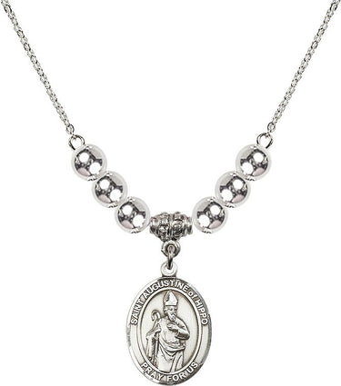 Saint Augustine of Hippo Crystal Necklace | 3/4 inch | 6mm Beads