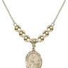 Saint Maria Goretti Crystal Necklace | 3/4 inch | 6mm Beads _x0014_  14kt Gold Filled