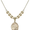 Saint Therese of Lisieux Crystal Necklace | 3/4 inch | 6mm Beads _x0014_  14kt Gold Filled