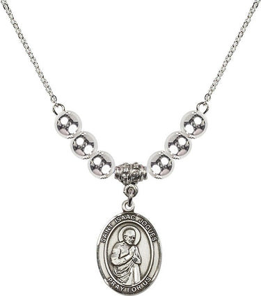 Saint Isaac Jogues Crystal Necklace | 3/4 inch | 6mm Beads