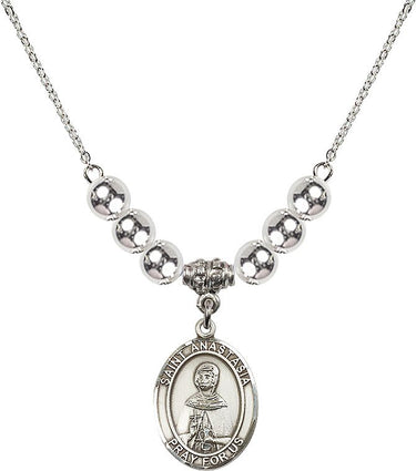 Saint Anastasia Crystal Necklace | 3/4 inch | 6mm Beads