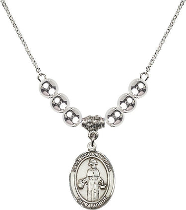 Saint Nino de Atocha Crystal Necklace | 3/4 inch | 6mm Beads