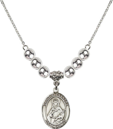 Saint Alexandra Crystal Necklace | 3/4 inch | 6mm Beads | N32-8215