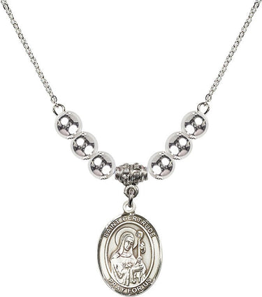 Saint Gertrude of Nivelles Crystal Necklace | 3/4 inch | 6mm Beads | N32-8219