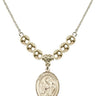 Saint Alphonsus Crystal Necklace | 3/4 inch | 6mm Beads _x0014_  14kt Gold Filled
