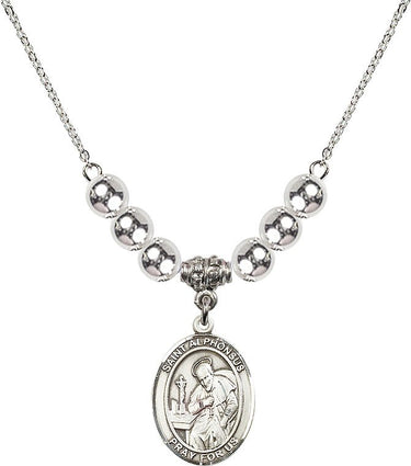 Saint Alphonsus Crystal Necklace | 3/4 inch | 6mm Beads | N32-8221