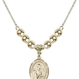 Our Lady of Perpetual Help Crystal Necklace | 3/4 inch | 6mm Beads _x0014_  14kt Gold Filled
