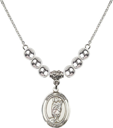 Saint Victor of Marseilles Crystal Necklace | 3/4 inch | 6mm Beads | N32-8223