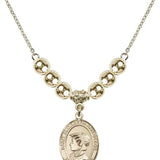 Saint Elizabeth Ann Seton Crystal Necklace | 3/4 inch | 6mm Beads _x0014_  14kt Gold Filled