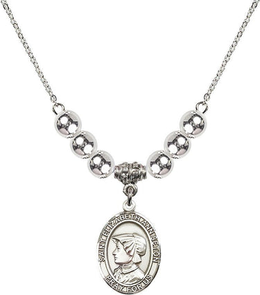 Saint Elizabeth Ann Seton Crystal Necklace | 3/4 inch | 6mm Beads | N32-8224