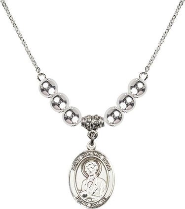 Saint Dominic Savio Crystal Necklace | 3/4 inch | 6mm Beads | N32-8227