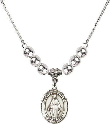 Collar de Cristal de Nuestra Señora del Líbano | 1.9 cm | Cuentas de 6 mm | N32-8229