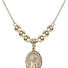 Cross Crystal Necklace | 3/4 inch | 6mm Beads _x0014_  14kt Gold Filled
