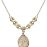 Saint Bernard of Clairvaux Crystal Necklace | 3/4 inch | 6mm Beads _x0014_  14kt Gold Filled