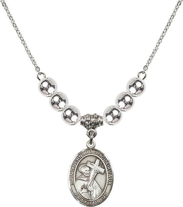 Saint Bernard of Clairvaux Crystal Necklace | 3/4 inch | 6mm Beads | N32-8233