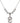 Saint John Paul II Crystal Necklace | 3/4 inch | 6mm Beads _x0014_  Sterling Silver